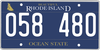 RI license plate 058480