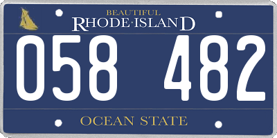 RI license plate 058482