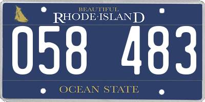 RI license plate 058483
