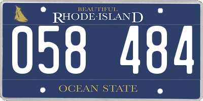 RI license plate 058484