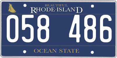 RI license plate 058486