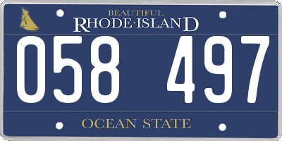 RI license plate 058497