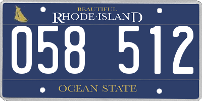 RI license plate 058512