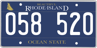 RI license plate 058520