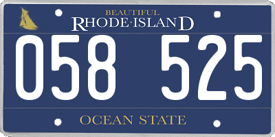 RI license plate 058525