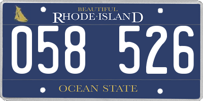 RI license plate 058526
