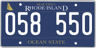 RI license plate 058550