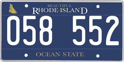 RI license plate 058552