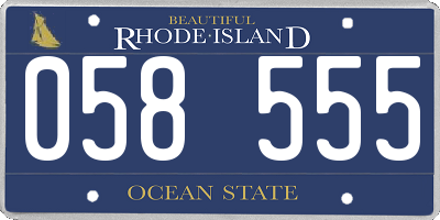 RI license plate 058555
