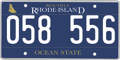 RI license plate 058556