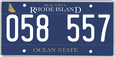 RI license plate 058557