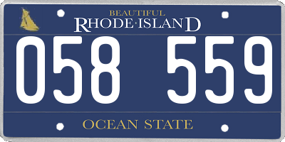 RI license plate 058559