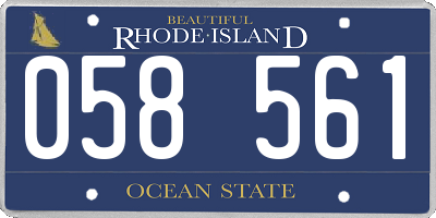 RI license plate 058561