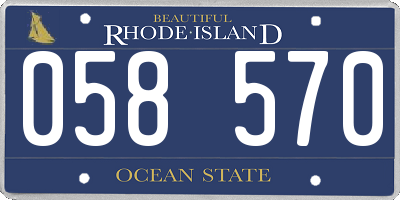 RI license plate 058570