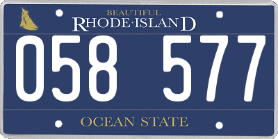 RI license plate 058577