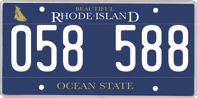RI license plate 058588