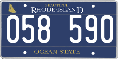 RI license plate 058590