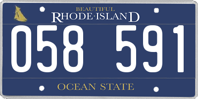 RI license plate 058591