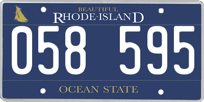 RI license plate 058595