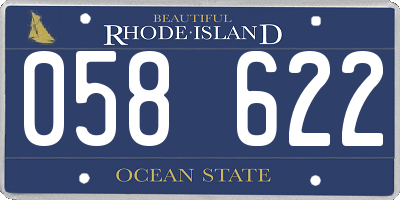 RI license plate 058622