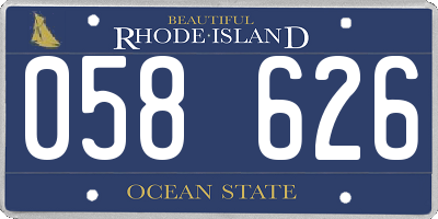 RI license plate 058626