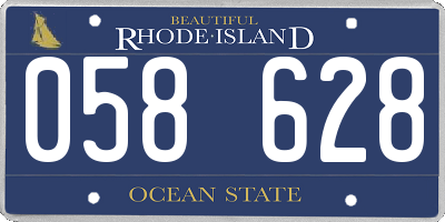 RI license plate 058628