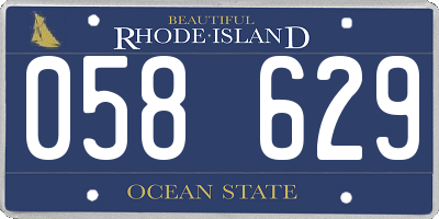 RI license plate 058629