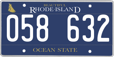 RI license plate 058632