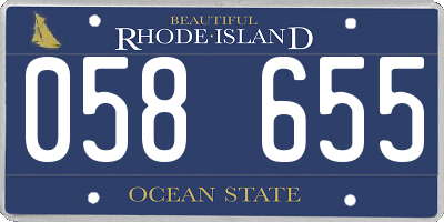 RI license plate 058655