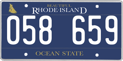 RI license plate 058659