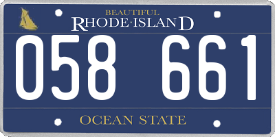 RI license plate 058661