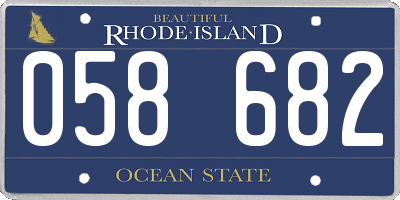 RI license plate 058682