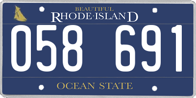 RI license plate 058691