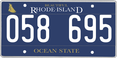 RI license plate 058695