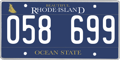RI license plate 058699