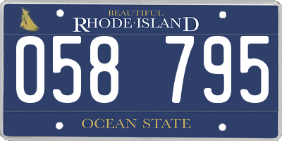RI license plate 058795