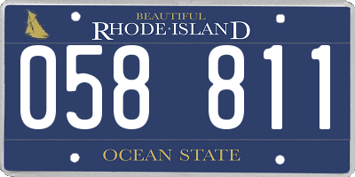 RI license plate 058811