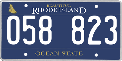 RI license plate 058823