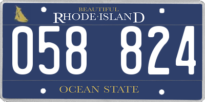 RI license plate 058824