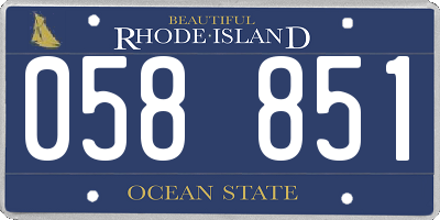 RI license plate 058851