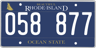 RI license plate 058877