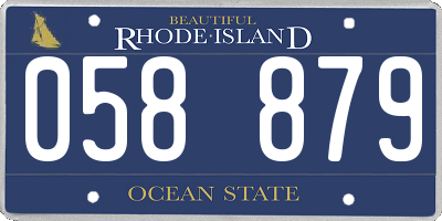 RI license plate 058879