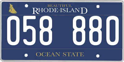 RI license plate 058880