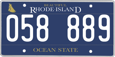 RI license plate 058889