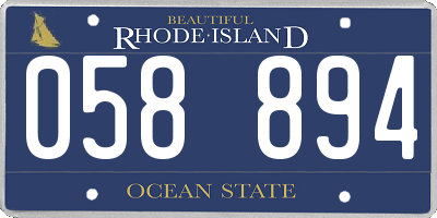 RI license plate 058894