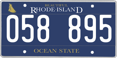 RI license plate 058895