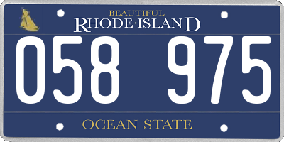 RI license plate 058975