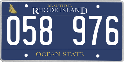 RI license plate 058976