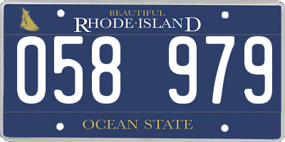 RI license plate 058979