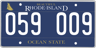 RI license plate 059009